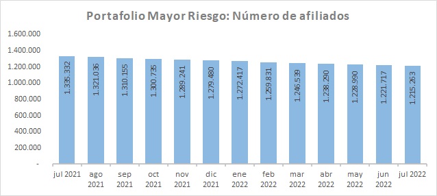 Mayor Riesgo Número de Afiliados